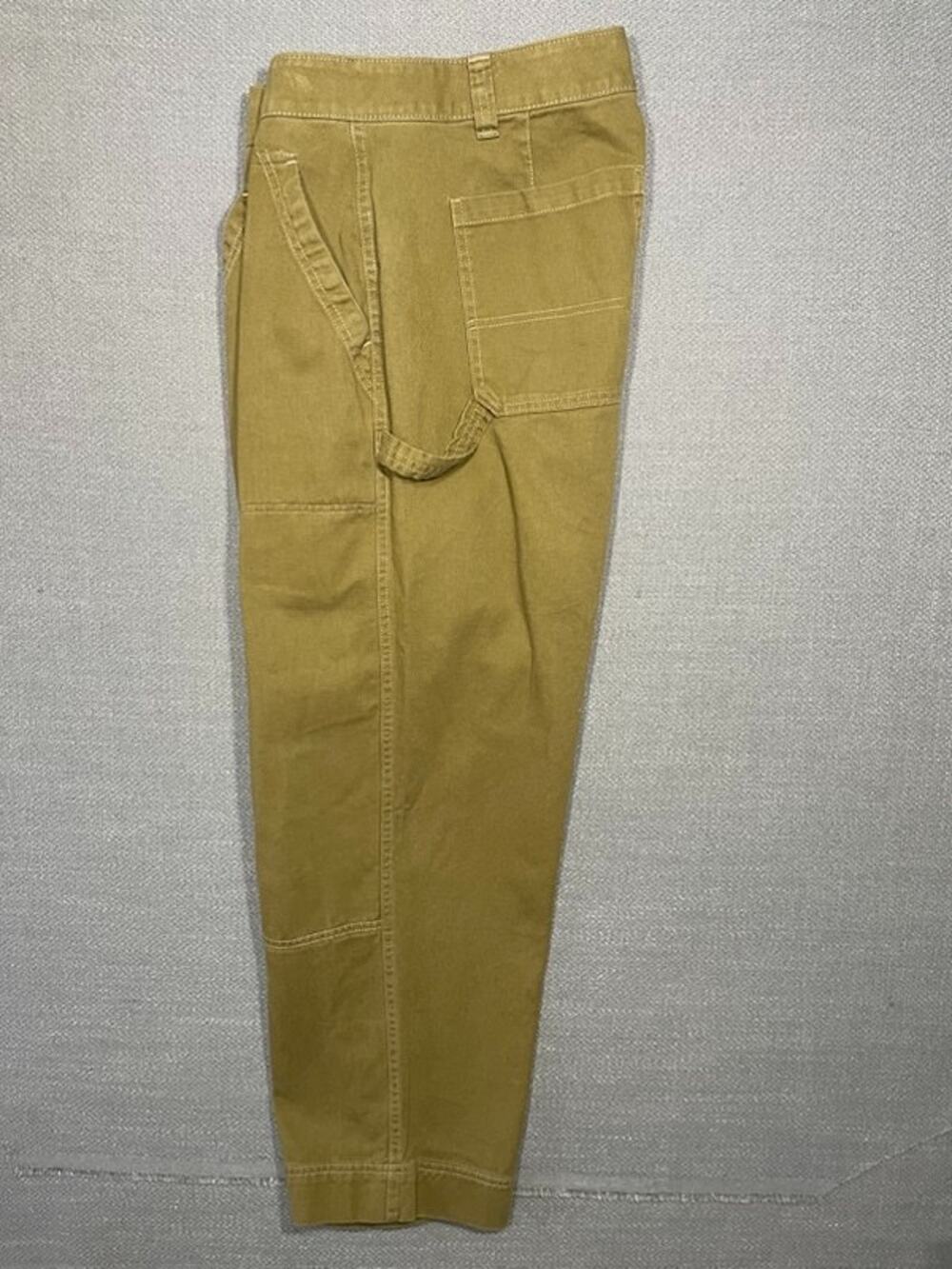 Old Navy High Rise Straight Utility Pants Womens 14 Moss Green Soft Carpenter